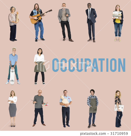 Diverse Occupation Job Career Business People Studio Isolated 31710959