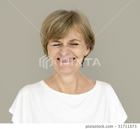 Senior Adult Woman Smiling Happiness Studio Portrait 31711873