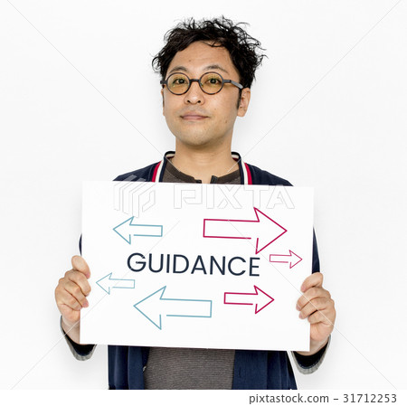 Man holding network graphic overlay billboard Man holding network graphic overlay billboard 31712253