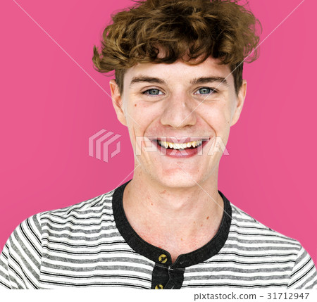 Young Adult with Smile Face Cheerful Studio Portrait Young Adult with Smile Face Cheerful Studio Portrait 31712947