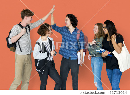 Cheerful students are together Cheerful students are together 31713014