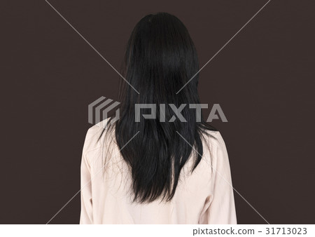 Young Asian Adult Woman Backside Studio Portrait Young Asian Adult Woman Backside Studio Portrait 31713023