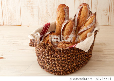 French bread served in the basket French bread served in the basket 31713321