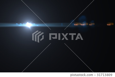 abstract thick lens flare light over black 31713809