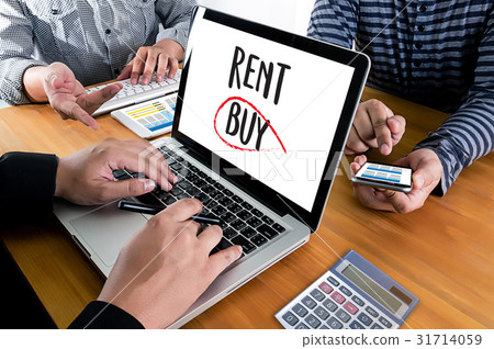 Buy not rent concept. Choosing renting Buy not rent concept. Choosing renting 31714059