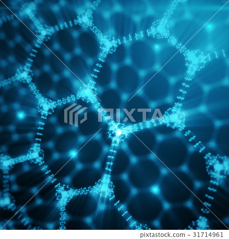 Abstract nanotechnology hexagonal geometric form Abstract nanotechnology hexagonal geometric form 31714961