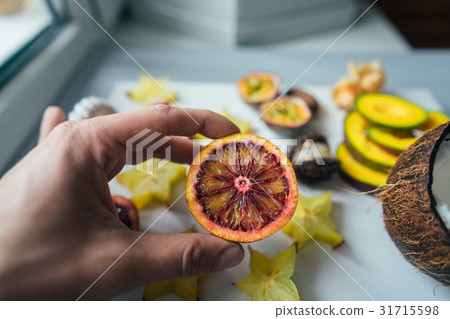 Exotic fruit platter. 31715598