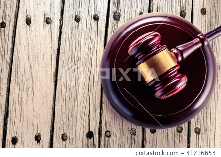 Wooden gavel and block 31716653