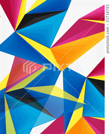 3d modern triangle low poly abstract geometric 31716783
