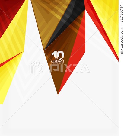 3d modern triangle low poly abstract geometric 31716784