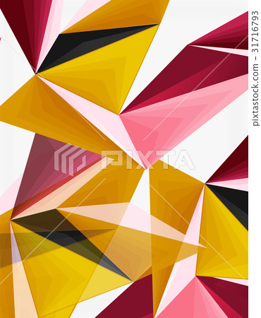 3d modern triangle low poly abstract geometric 31716793
