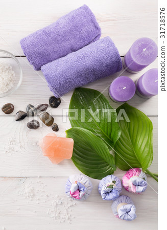 Spa treatment, aromatherapy background. Details 31718576