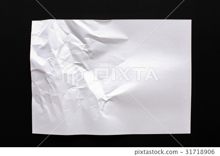 Crumpled white paper texture, paper background 31718906