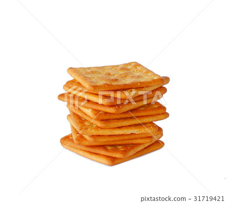 Salty Crackers are on white background. Salty Crackers are on white background. 31719421