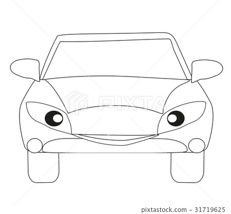 Car cartoon character, Isolated coloring book Car cartoon character, Isolated coloring book 31719625