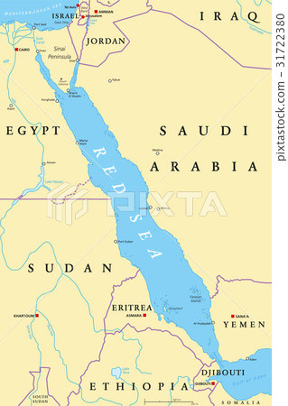 Red Sea region political map Red Sea region political map 31722380