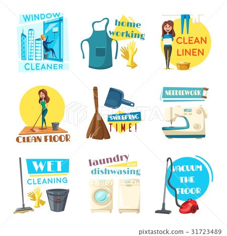 House or room cleaning vector flat desing House or room cleaning vector flat desing 31723489