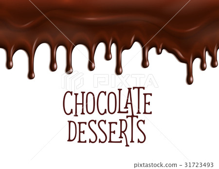 Bakery chocolate desserts vector poster for cafe 31723493