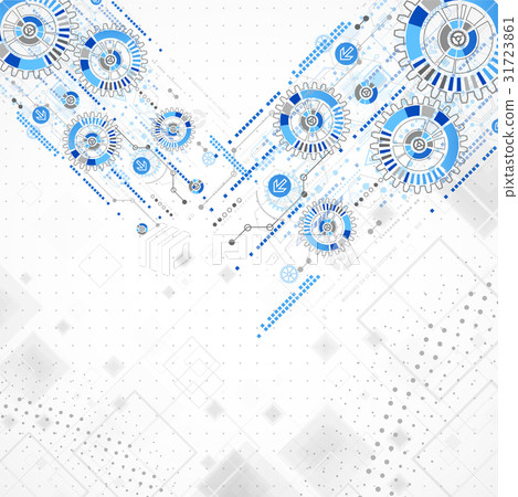 Abstract dotted technological background  31723861