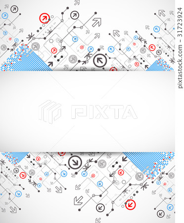 Abstract dotted technological background  31723924