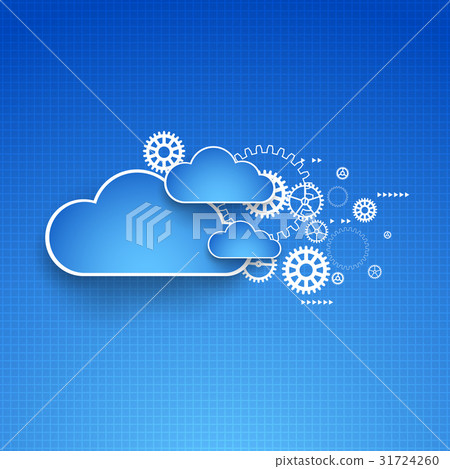 Cogwheel cloud theme. Vector illustration 31724260