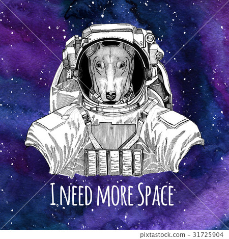 Animal astronaut DOG for t-shirt design wearing 31725904