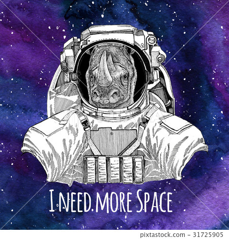 Animal astronaut Rhinoceros, rhino wearing space 31725905