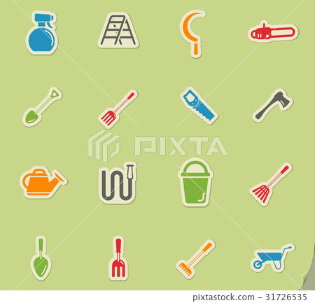 Garden tools simply icons Garden tools simply icons 31726535