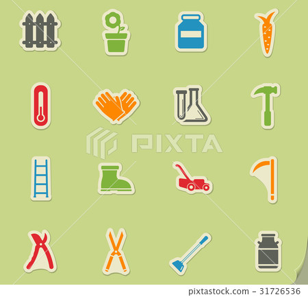 Garden tools simply icons Garden tools simply icons 31726536