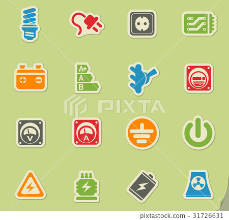 Electricity simply icons Electricity simply icons 31726631