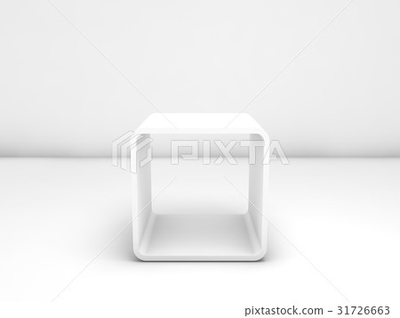 Empty white exhibition stand in blank room Empty white exhibition stand in blank room 31726663