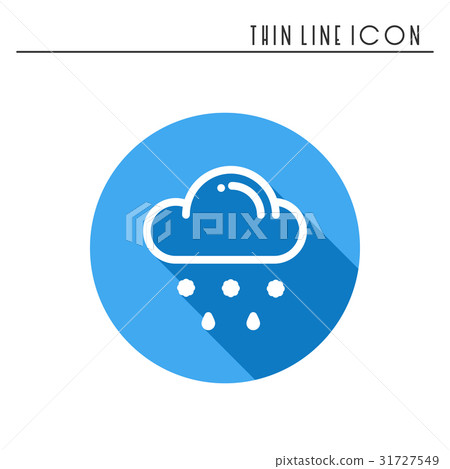 Cloud, sky, rain, line simple icon. Weather 31727549
