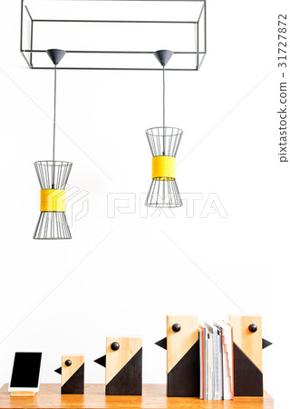 Modern computer and decorative statuettes with 31727872