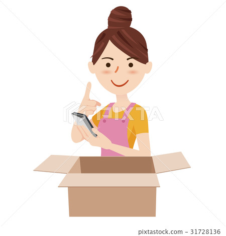 Young housewife online shopping Young housewife online shopping 31728136