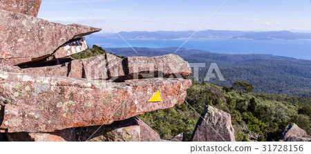 Bishop and Clerk peak on Maria Island, Tasmania 31728156