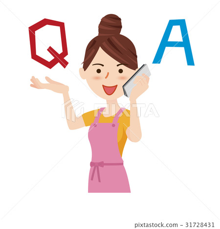 Young housewife mobile phone 31728431