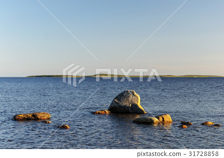 White sea at sunset 31728858