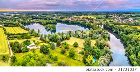 The Ill river and an artificial lake in the north 31731037
