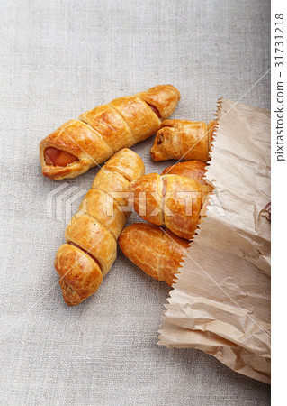 sausage dough, homemade cakes, top view 31731218