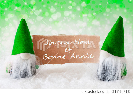 Gnomes With Card, Bonne Annee Means New Year Gnomes With Card, Bonne Annee Means New Year 31731718
