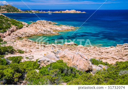 Pure clear azure sea water and amazing rocks on 31732074