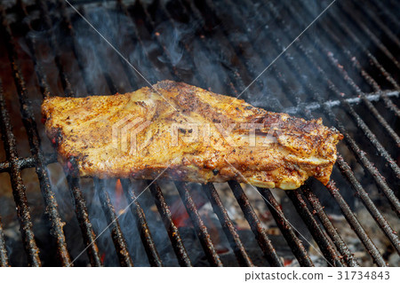 Pork Ribs on the Grill Pork Ribs on the Grill 31734843