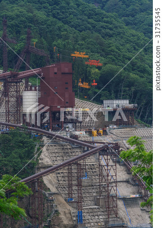 Yatsuka水壩的計劃的區域的風景在初夏 31735545