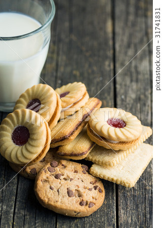 Various sweet biscuits. 31741831