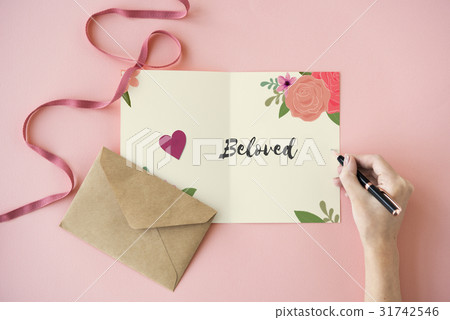 Love Fondness Flower Boarder Card Concept Love Fondness Flower Boarder Card Concept 31742546