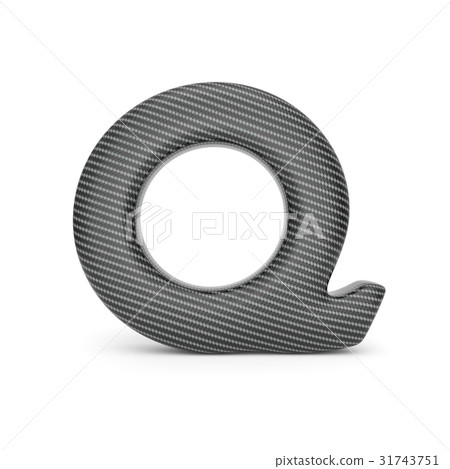 Alphabet made of Carbon fiber, letter Q. Alphabet made of Carbon fiber, letter Q. 31743751