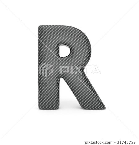 Alphabet made of Carbon fiber, letter R. Alphabet made of Carbon fiber, letter R. 31743752