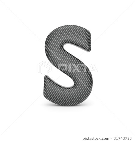 Alphabet made of Carbon fiber, letter S. Alphabet made of Carbon fiber, letter S. 31743753