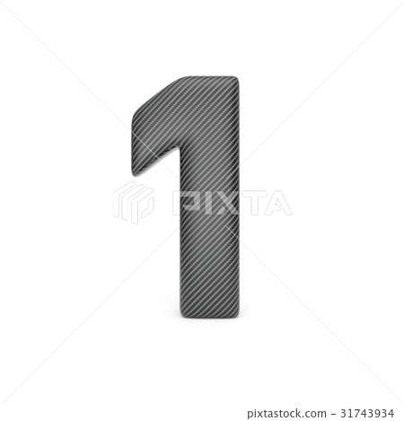 Number 1, Alphabet made of Carbon fiber. Number 1, Alphabet made of Carbon fiber. 31743934