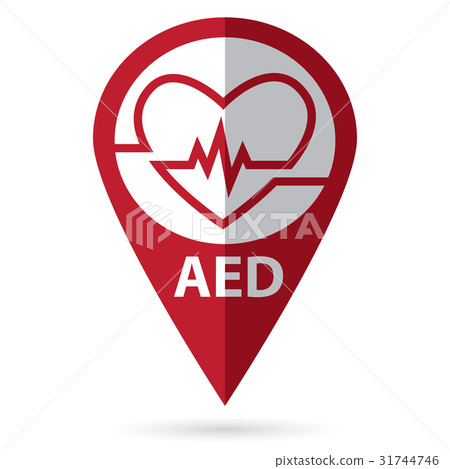 defibrillator symbol with location icon 31744746